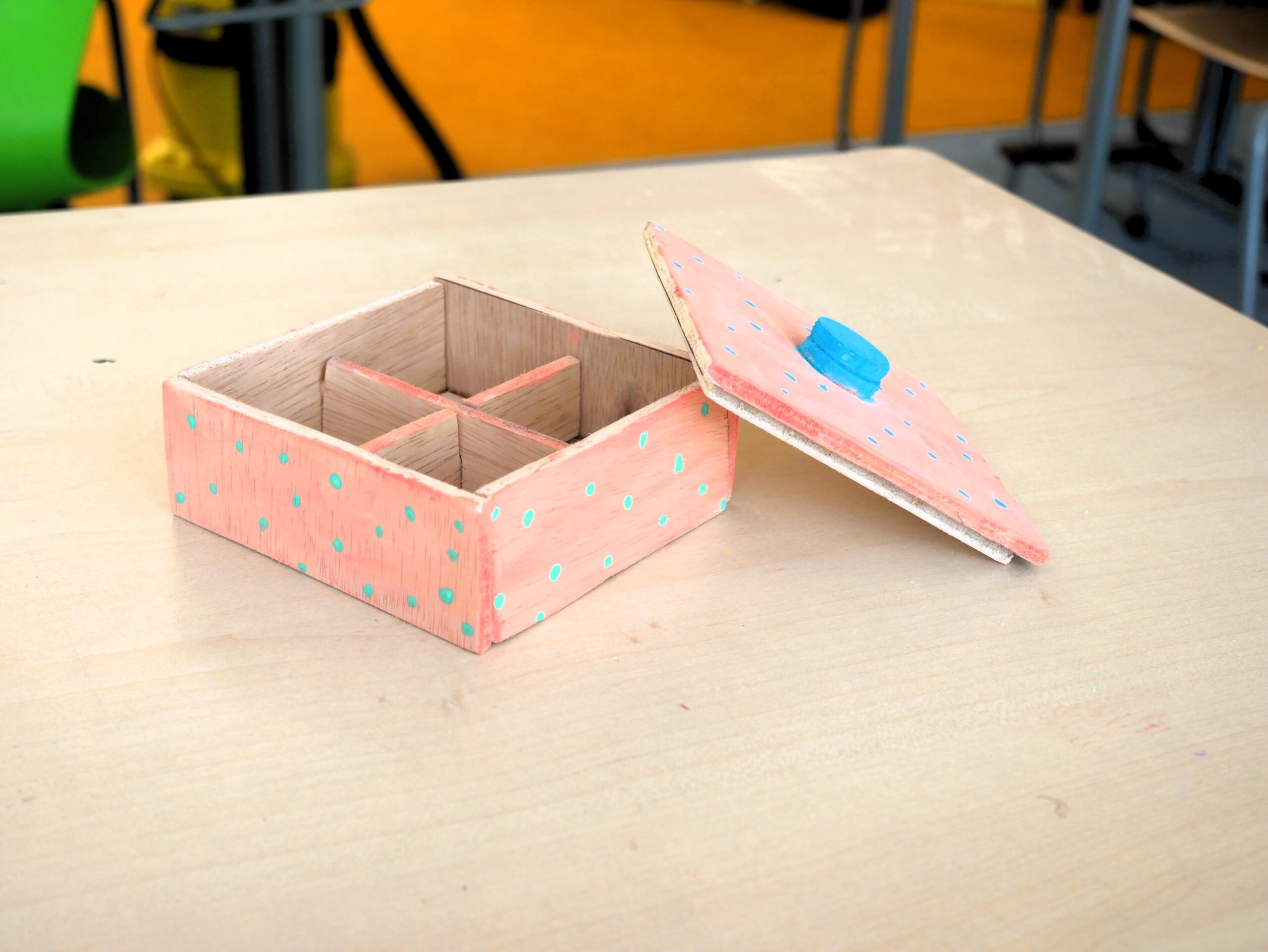 Wooditz workshop - gemaakt model sieradendoos